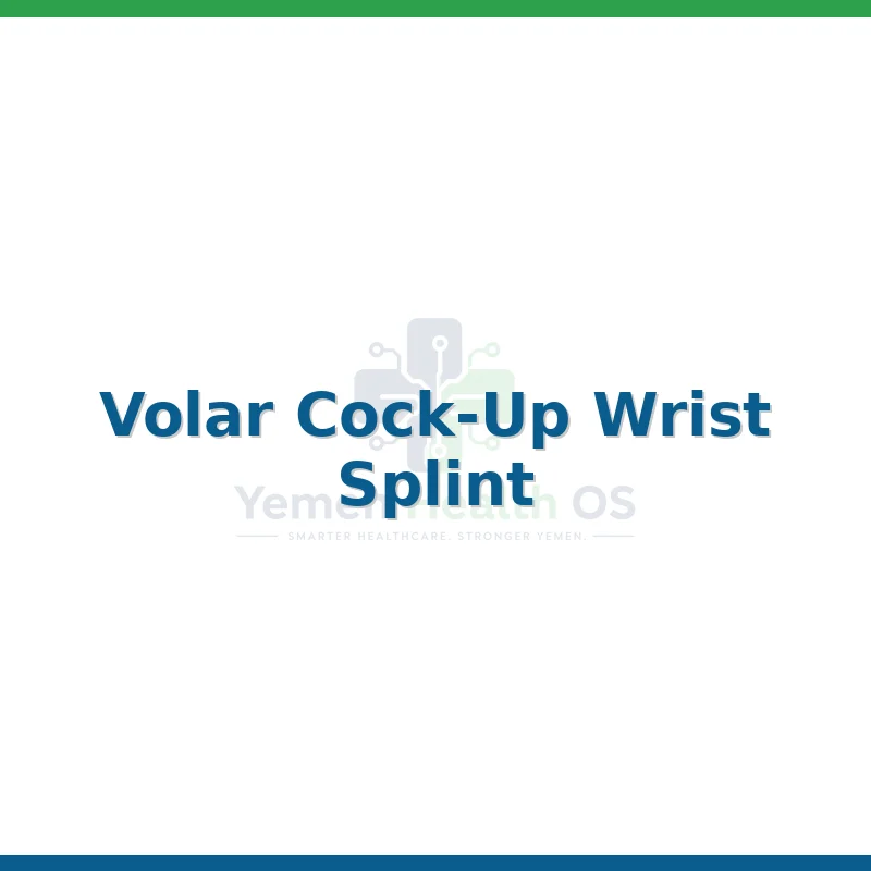 Volar Cock-Up Wrist Splint