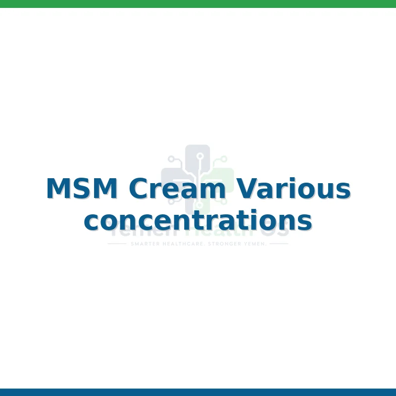 MSM Cream